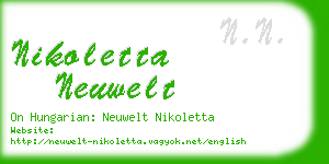 nikoletta neuwelt business card